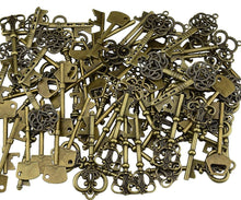Load image into Gallery viewer, Key Bottle Openers Skeleton Keys Bronze Keys Bronze Key Openers Bottle Opener Keys Wedding Favors Party Favors Wholesale Keys Assorted 70pcs
