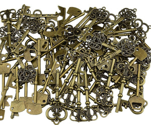 Key Bottle Openers Skeleton Keys Bronze Keys Bronze Key Openers Bottle Opener Keys Wedding Favors Party Favors Wholesale Keys Assorted 70pcs