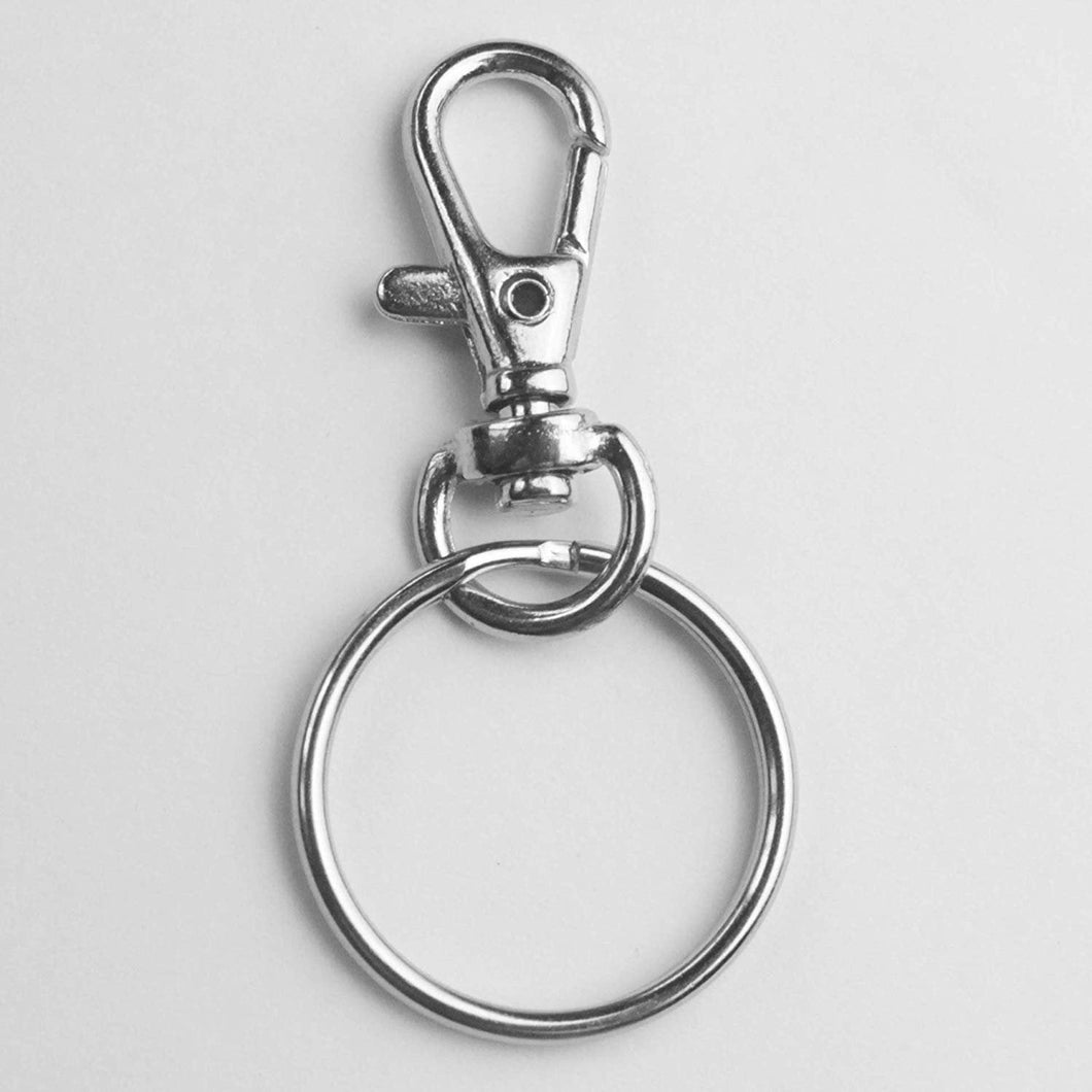 Silver Swivel Clasps Keychains Large Lobster Clasps Key Chain Clasps Keychain Clasps Swivel Lobster Clasps Wholesale Clasps 100pcs