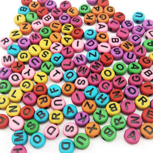 Letter Beads Alphabet Beads Matte Alphabet Beads Matte Beads Rainbow Beads Bulk Beads Wholesale Beads 600 pieces 6mm Random Mix