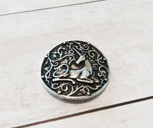 Load image into Gallery viewer, Unicorn Charm Connector Unicorn Pendant Connector Link Charm Unicorn Link Curved Circle Charm Circle Connector Antiqued Silver Fairy Tale PR