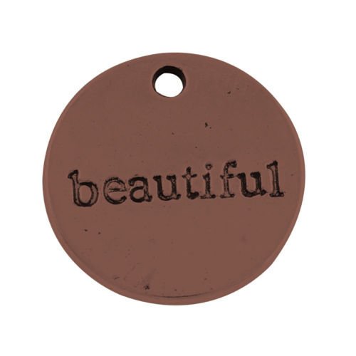 Quote Charms Word Charms Pendants Antiqued Copper Charms BEAUTIFUL 4 pieces 20mm Inspirational Charms Copper Word Charms 20mm Circle