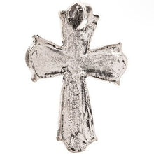 Load image into Gallery viewer, Rhinestone Cross Pendant Silver Cross Pendant Crystal Cross Charm Large Cross Clear Rhinestone Focal Pendant 54mm