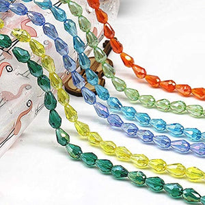 Bulk Beads Glass Beads Teardrop Glass Beads Teardrop Beads Wholesale Beads Loose Beads Assorted Colors 1600pcs 6mm Beads