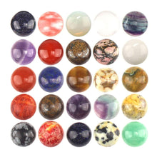 Load image into Gallery viewer, Gemstone Cabochons Round Gemstones Flat Back Gemstones Circle Cabochons Domed Flatbacks Flat Back Cabochons 12mm to 35mm 15pcs