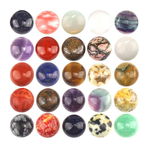 Gemstone Cabochons Round Gemstones Flat Back Gemstones Circle Cabochons Domed Flatbacks Flat Back Cabochons 12mm to 35mm 15pcs