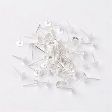 Load image into Gallery viewer, Earring Blanks Silver Earring Blanks Earring Stud Blanks Silver Earring Pads Blank Earrings Wholesale Jewelry Supplies 1000pcs PREORDER