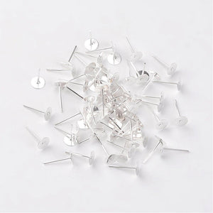 Earring Blanks Silver Earring Blanks Earring Stud Blanks Silver Earring Pads Blank Earrings Wholesale Jewelry Supplies 1000pcs PREORDER