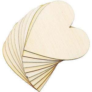 Wooden Heart Blanks Heart Ornament Blanks BULK Wooden Blanks Ornament Blank Hearts Wholesale Heart Shaped Blanks 50pcs 3.15"
