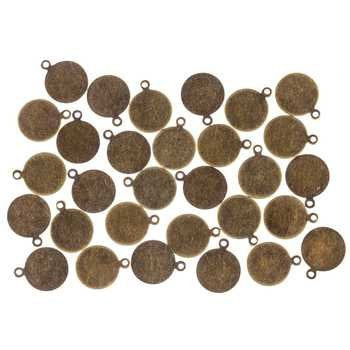 Metal Stamping Blanks Brass Small Circle Blanks 10mm Round Blanks Antiqued bronze Brass Blanks Metal Punching 30 pieces PREORDER