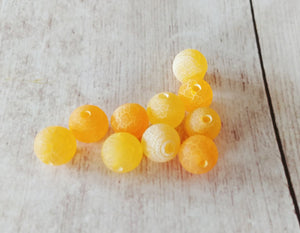 Agate Beads Gemstone Beads Dragon Vein Agate 8mm Beads Orange Crackle Beads Authentic Gemstones 10 pieces