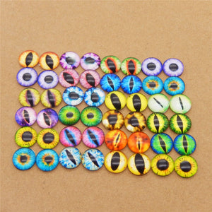 Dragon Eye Cabochons Dragon Eyes Glass Eye Flatbacks Flat Back Cabochons Assorted Cabochons Glass Domes 20mm Cabochons BULK 100pcs PAIRS