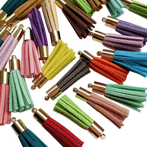 Tassel Pendants Faux Leather Tassels Assorted Color Tassels Diffuser Pendants Diffuser Tassel Pendants Tassel Charms BULK 30pcs