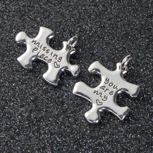Load image into Gallery viewer, Puzzle Piece Charms Set Friendship Charms Silver Puzzle Charms Lot You Are My Missing Piece Husband Wife Charms Boyfriend Girlfriend Charms