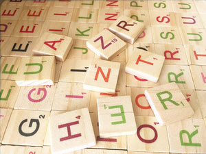 Wooden Tiles Alphabet Tiles Wooden Letter Tiles Letter Tile Cabochons Wood Flatbacks Wooden Squares BULK Tiles 100pcs 20mm