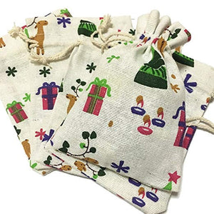 Burlap Gift Bags Christmas Burlap Bags Drawstring Bags Christmas Bags Favor Bags 6" BULK 20pcs