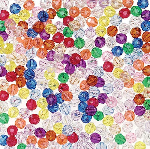 Translucent Acrylic Beads Set 6mm Assorted Colors Bulk Wholesale Lot Faceted Sold per pkg of 1500