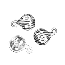 Load image into Gallery viewer, Pumpkin Charms Jack O Lantern Charms Antiqued Silver Charms Halloween Charms Halloween Pumpkin Themed Charms 4pcs