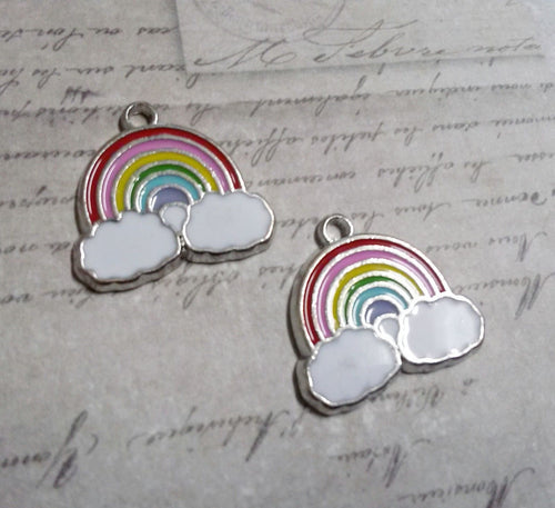 Enamel Rainbow Charms Enamel Charms Rainbow Baby Rainbow Pendants BULK Charms Lot Wholesale Charms 100pcs PREORDER