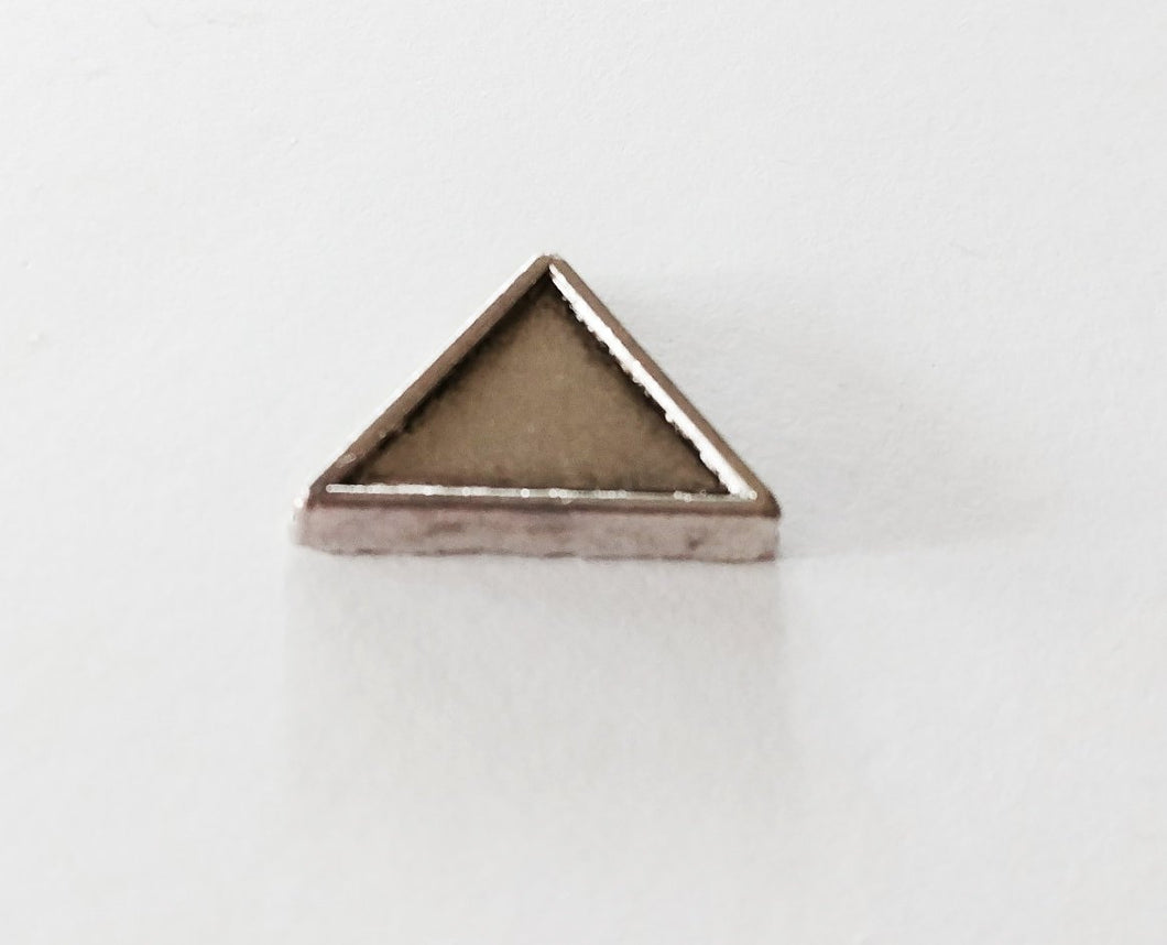 Triangle Spacer Bead Triangle Bead Antiqued Silver Bead Metal Bead Geometric Bead 19mm