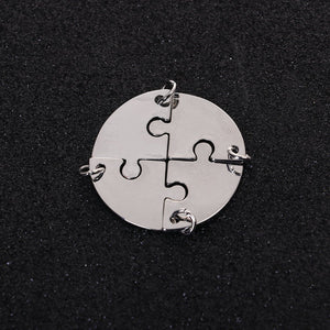 Puzzle Charms Set Antiqued Silver Puzzle Charms Puzzle Piece Charms Best Friends Charms 4 Piece Puzzle Charms Metal Stamping Blanks
