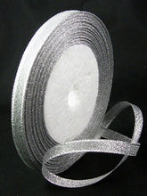 Load image into Gallery viewer, Bulk Ribbon Silver Organza Ribbon Silver Ribbon Rolls Wholesale Ribbon Glitter Ribbon 250 yards PREORDER