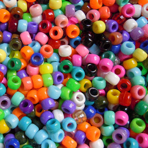 Plastic Pony Beads Assorted Beads Set BULK Beads 9mm Beads Acrylic Beads Wholesale Beads Set 1000pcs