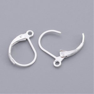 Lever Ear Wires Silver Ear Wires Leverback Earring Findings BULK Findings Wholesale Ear Wires 50 pieces