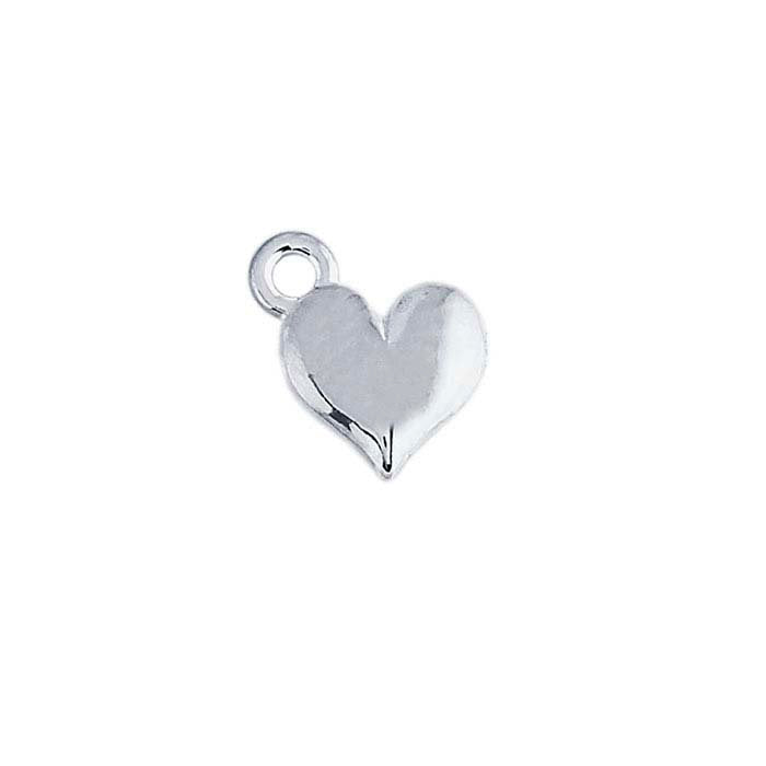 Heart Charms Bulk Charms Silver Heart Charms Sterling Silver Charms Wholesale Charms Miniature Charms 4pcs