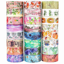 Load image into Gallery viewer, Bulk Washi Tape Assorted Lot Wholesale Washi Tape Paper Crafts DIY 15mm Washi Tabe Decorative Tape Gift Wrapping Scrapbooking 48 rolls