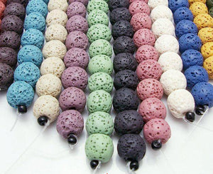 Lava Beads Assorted Beads Mix Real Lava Stone Beads Rainbow Beads 8mm Beads Diffuser Beads BULK Beads Wholesale Beads 10 strands PREORDER