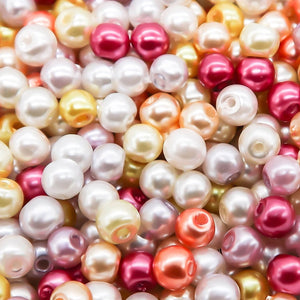 Wholesale Beads Bulk Beads 4mm Glass Pearls 4mm Beads Assorted Beads 4mm Glass Beads 6mm Pearls Bead Mix 1000pcs