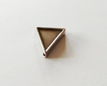 Load image into Gallery viewer, Triangle Spacer Bead Triangle Bead Antiqued Silver Bead Metal Bead Geometric Bead 19mm