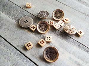 Vintage Buttons Set Bronze Metal Buttons Vintage Metal Buttons Assorted Buttons Lot Gold Buttons Bronze Buttons 16pcs