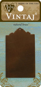 Large Tag Blank Luggage Tag Pendant Vintaj Natural Brass Blank Metal Stamping Blank Bronze Blank Large Blank Pendant 53mm PREORDER