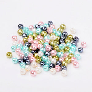 Wholesale Beads Bulk Beads 8mm Glass Pearls 8mm Beads Assorted Beads 8mm Glass Beads 8mm Pearls Pastel Beads 100pcs