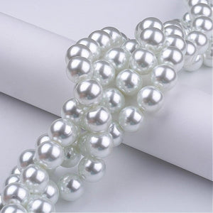 Bulk Beads White Glass Pearls Wholesale Beads 6mm Pearl Beads 6mm Beads Bulk Glass Beads 6mm Glass Beads White Pearls 2800pcs