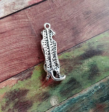 Load image into Gallery viewer, Meerkat Charm Antiqued Silver Animal Pendant Meerkat Pendant Mongoose Charm South African Animal Charm 37mm