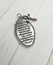 Load image into Gallery viewer, Word Charm Quote Charm Serenity Prayer Charm Word Pendant Silver Word Charm  Addiction Recovery Prayer Silver Word Pendant Cross Charm PRE