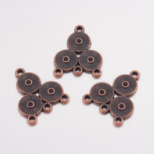 Load image into Gallery viewer, Earring Findings Chandelier Earring Components Earring Pendants Drop Pendants Antiqued Copper Pendants Chandelier Charms 10pcs