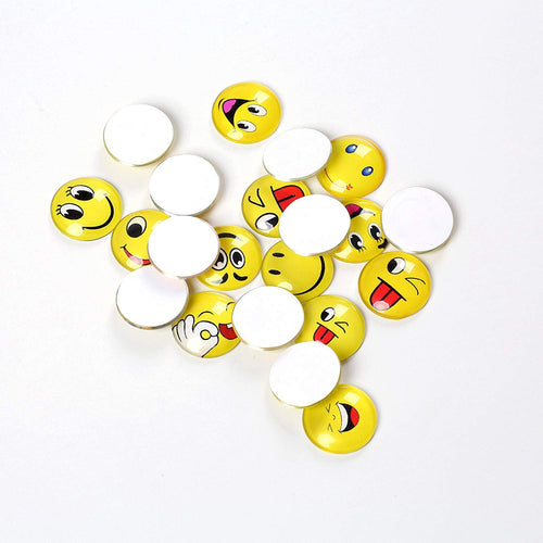Emoji Cabochons Emoji Flatbacks 25mm Cabochons Round Glass Flatbacks Flat Back Cabochons Smiley Face Cabochons BULK Cabochons 30pcs