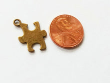 Load image into Gallery viewer, Puzzle Piece Charms Pendants Antiqued Bronze Stamping Blanks Autism Awareness Charms 10 pieces