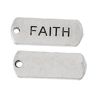 Word Charms Word Pendant Faith Charms Silver Word Charms Message Charms Charms with Words Bulk Charms Wholesale Charms 90 pieces