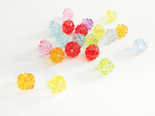 Berry Beads Bumpy Beads Acrylic Beads Assorted Beads Wholesale Beads 10mm Beads Plastic Beads Big Beads Set 20 pieces