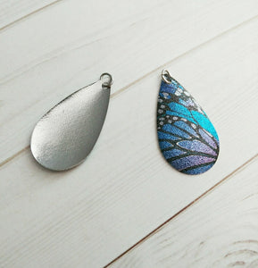 Butterfly Charms Enamel Charms Butterfly Pendants Butterfly Wing Charms Set with Jump Rings Teardrop Charms 2pcs