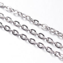 Load image into Gallery viewer, Bulk Cable Chain Unfinished Chain Silver Link Chain Antiqued Silver Chain Roll 100 Meters