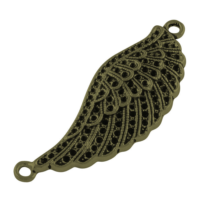 Angel Wing Connectors Charms Angel Wing Pendants Antiqued Bronze Wings 53mm Wing Charms Wing Links 4 pieces 2 Hole Pendants