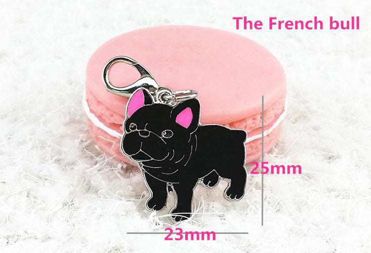 French Bulldog Charms Frenchie Charms Black French Bulldog Pendants Enamel Charms Clip on Charms with Clasps BULK Charms 20pcs PREORDER
