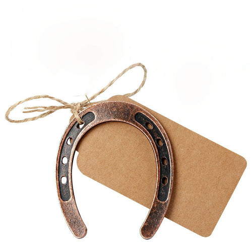 30 Wedding Favors For Guests In Bulk Large Horseshoe Pendants Western Findings Wholesale + Tags and Twine 3