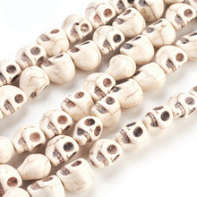 Load image into Gallery viewer, Skull Beads White Skull Beads Ivory Skull Beads Halloween Beads Turquoise Skull Beads 12mm Beads 12mm Skull Beads 550pcs